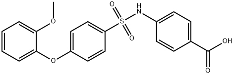 4-(([4-(2-METHOXYPHENOXY)PHENYL]SULFONYL)AMINO)BENZOIC ACID Struktur