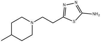 5-[2-(4-METHYL-PIPERIDIN-1-YL)-ETHYL]-[1,3,4]-THIADIAZOL-2-YLAMINE Struktur