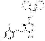 (R)-4-(2,4-DIFLUORO-PHENYL)-2-(9H-FLUOREN-9-YLMETHOXYCARBONYLAMINO)-BUTYRIC ACID Struktur