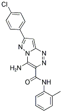 4-AMINO-7-(4-CHLOROPHENYL)-N-(2-METHYLPHENYL)PYRAZOLO[5,1-C][1,2,4]TRIAZINE-3-CARBOXAMIDE Struktur