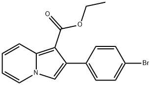 ETHYL 2-(4-BROMOPHENYL)-1-INDOLIZINECARBOXYLATE Struktur