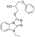 1-(9-ETHYL-9H-BENZO[4,5]IMIDAZO[2,1-C][1,2,4]TRIAZOL-3-YLSULFANYL)-3-PHENOXY-PROPAN-2-OL Struktur