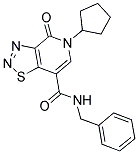 N-BENZYL-5-CYCLOPENTYL-4-OXO-4,5-DIHYDRO[1,2,3]THIADIAZOLO[4,5-C]PYRIDINE-7-CARBOXAMIDE Struktur