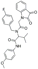 2-(2-(2,3-DIOXOINDOLIN-1-YL)-N-(4-FLUOROBENZYL)ACETAMIDO)-N-(4-METHOXYPHENYL)-3-METHYLBUTANAMIDE Struktur