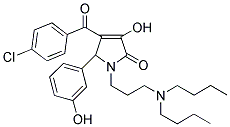 4-(4-CHLOROBENZOYL)-1-[3-(DIBUTYLAMINO)PROPYL]-3-HYDROXY-5-(3-HYDROXYPHENYL)-1,5-DIHYDRO-2H-PYRROL-2-ONE Struktur