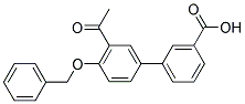 3'-ACETYL-4'-(BENZYLOXY)[1,1'-BIPHENYL]-3-CARBOXYLIC ACID Struktur