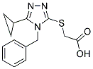 [(4-BENZYL-5-CYCLOPROPYL-4H-1,2,4-TRIAZOL-3-YL)THIO]ACETIC ACID Struktur