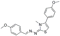 4-METHOXYBENZALDEHYDE [(2E)-4-(4-METHOXYPHENYL)-3-METHYL-1,3-THIAZOL-2(3H)-YLIDENE]HYDRAZONE Struktur