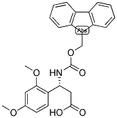 (R)-3-(2,4-DIMETHOXY-PHENYL)-3-(9H-FLUOREN-9-YLMETHOXYCARBONYLAMINO)-PROPIONIC ACID Struktur