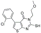 5-(2-CHLOROPHENYL)-2-MERCAPTO-3-(2-METHOXYETHYL)THIENO[2,3-D]PYRIMIDIN-4(3H)-ONE Struktur