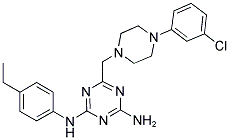 6-((4-(3-CHLOROPHENYL)PIPERAZIN-1-YL)METHYL)-N2-(4-ETHYLPHENYL)-1,3,5-TRIAZINE-2,4-DIAMINE Struktur