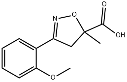 3-(2-METHOXY-PHENYL)-5-METHYL-4,5-DIHYDRO-ISOXAZOLE-5-CARBOXYLIC ACID Struktur