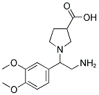 1-[2-AMINO-1-(3,4-DIMETHOXY-PHENYL)-ETHYL]-PYRROLIDINE-3-CARBOXYLIC ACID Struktur