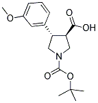 BOC-(TRANS)-4-(3-METHOXY-PHENYL)-PYRROLIDINE-3-CARBOXYLIC ACID Struktur