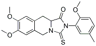 7,8-DIMETHOXY-2-(2-METHOXY-5-METHYLPHENYL)-3-THIOXO-2,3,10,10A-TETRAHYDROIMIDAZO[1,5-B]ISOQUINOLIN-1(5H)-ONE Struktur