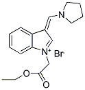 1-ETHOXYCARBONYLMETHYL-3-PYRROLIDIN-1-YLMETHYLENE-3H-INDOLIUM BROMIDE Struktur