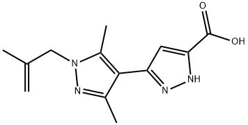 3',5'-DIMETHYL-1'-(2-METHYL-ALLYL)-1H,1'H-[3,4']-BIPYRAZOLYL-5-CARBOXYLIC ACID Struktur