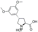 (+/-)-TRANS-4-(3,5-DIMETHOXYPHENYL)PYRROLIDINE-3-CARBOXYLIC ACID HYDROCHLORIDE Struktur