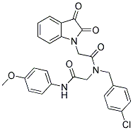 2-{(4-CHLOROBENZYL)[2-(2,3-DIOXO-2,3-DIHYDRO-1H-INDOL-1-YL)ACETYL]AMINO}-N-(4-METHOXYPHENYL)ACETAMIDE Struktur