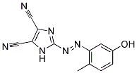 2-[(E)-(5-HYDROXY-2-METHYLPHENYL)DIAZENYL]-1H-IMIDAZOLE-4,5-DICARBONITRILE Struktur