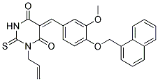 (Z)-1-ALLYL-5-(3-METHOXY-4-(NAPHTHALEN-1-YLMETHOXY)BENZYLIDENE)-2-THIOXO-DIHYDROPYRIMIDINE-4,6(1H,5H)-DIONE Struktur