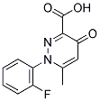 1-(2-FLUOROPHENYL)-6-METHYL-4-OXO-1,4-DIHYDROPYRIDAZINE-3-CARBOXYLIC ACID Struktur