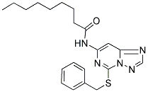 N-[5-(BENZYLSULFANYL)[1,2,4]TRIAZOLO[1,5-C]PYRIMIDIN-7-YL]NONANAMIDE Struktur