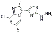 [4-(6,8-DICHLORO-2-METHYL-IMIDAZO[1,2-A]PYRIDIN-3-YL)-THIAZOL-2-YL]-HYDRAZINE Struktur