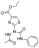 ETHYL 2-[2-ACETYL-1-(ANILINOCARBONYL)HYDRAZINO]-1,3-THIAZOLE-4-CARBOXYLATE Struktur