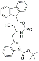 3-[2-(9H-FLUOREN-9-YLMETHOXYCARBONYLAMINO)-3-HYDROXY-PROPYL]- INDOLE-1-CARBOXYLIC ACID TERT-BUTYL ESTER Struktur