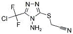 ((4-AMINO-5-[CHLORO(DIFLUORO)METHYL]-4H-1,2,4-TRIAZOL-3-YL)SULFANYL)ACETONITRILE Struktur