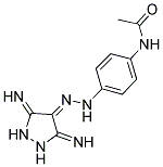 N-{4-[2-(3,5-DIIMINOPYRAZOLIDIN-4-YLIDENE)HYDRAZINO]PHENYL}ACETAMIDE Struktur