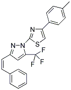 4-(4-METHYLPHENYL)-2-[3-[(Z)-2-PHENYLVINYL]-5-(TRIFLUOROMETHYL)-1H-PYRAZOL-1-YL]-1,3-THIAZOLE Struktur