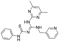 N-{(1Z)-[(4,6-DIMETHYLPYRIMIDIN-2-YL)AMINO][(PYRIDIN-3-YLMETHYL)AMINO]METHYLENE}-N'-PHENYLTHIOUREA Struktur