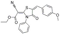 ETHYL (2E)-CYANO[(5E)-5-(4-METHOXYBENZYLIDENE)-4-OXO-3-PHENYL-1,3-THIAZOLIDIN-2-YLIDENE]ACETATE Struktur