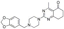 2-(4-(BENZO[D][1,3]DIOXOL-5-YLMETHYL)PIPERAZIN-1-YL)-4-METHYL-7,8-DIHYDROQUINAZOLIN-5(6H)-ONE Struktur