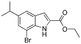 7-BROMO-5-ISOPROPYL-1H-INDOLE-2-CARBOXYLIC ACID ETHYL ESTER Struktur