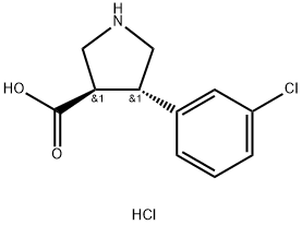 (TRANS)-4-(3-CHLORO-PHENYL)-PYRROLIDINE-3-CARBOXYLIC ACID-HCL Struktur