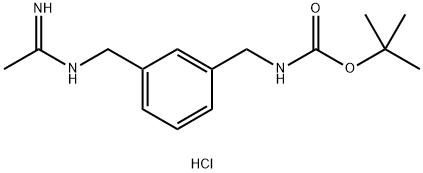 TERT-BUTYL N-[3-(ACETIMIDOYLAMINOMETHYL)BENZYL]CARBAMATE, HYDROCHLORIDE Struktur