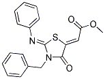 METHYL (2Z)-[(2Z)-3-BENZYL-4-OXO-2-(PHENYLIMINO)-1,3-THIAZOLIDIN-5-YLIDENE]ACETATE Struktur