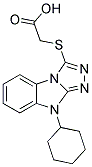 (9-CYCLOHEXYL-9H-BENZO[4,5]IMIDAZO[2,1-C][1,2,4]TRIAZOL-3-YLSULFANYL)-ACETIC ACID Struktur