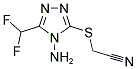 ([4-AMINO-5-(DIFLUOROMETHYL)-4H-1,2,4-TRIAZOL-3-YL]SULFANYL)ACETONITRILE Struktur