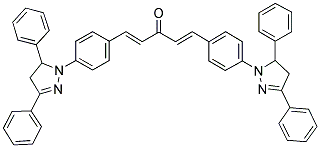 (1E,4E)-1,5-BIS[4-(3,5-DIPHENYL-4,5-DIHYDRO-1H-PYRAZOL-1-YL)PHENYL]-1,4-PENTADIEN-3-ONE Struktur