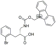 (R)-3-(2-BROMO-PHENYL)-2-[(9H-FLUOREN-9-YLMETHOXYCARBONYLAMINO)-METHYL]-PROPIONIC ACID Struktur