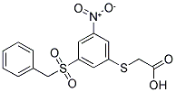 ACETIC ACID, [[3-NITRO-5-[(PHENYLMETHYL)SULFONYL]PHENYL]THIO]- Struktur