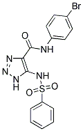 N-(4-BROMOPHENYL)-5-[(PHENYLSULFONYL)AMINO]-1H-1,2,3-TRIAZOLE-4-CARBOXAMIDE Struktur