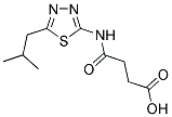 4-((5-ISOBUTYL-1,3,4-THIADIAZOL-2-YL)AMINO)-4-OXOBUTANOIC ACID Struktur