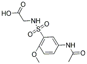 ([[5-(ACETYLAMINO)-2-METHOXYPHENYL]SULFONYL]AMINO)ACETIC ACID Struktur