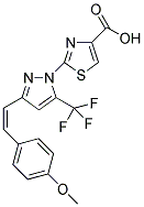 2-[3-[(Z)-2-(4-METHOXYPHENYL)VINYL]-5-(TRIFLUOROMETHYL)-1H-PYRAZOL-1-YL]-1,3-THIAZOLE-4-CARBOXYLIC ACID Struktur