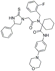 1-(N-(2-FLUOROBENZYL)-2-(4-PHENYL-2-THIOXOIMIDAZOLIDIN-1-YL)ACETAMIDO)-N-(4-MORPHOLINOPHENYL)CYCLOHEXANECARBOXAMIDE Struktur